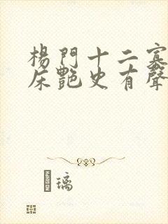 杨门十二寡妇肉床艳史有声小说