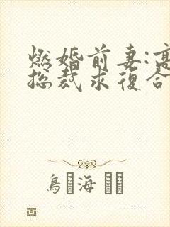 燃婚前妻:高冷总裁求复合