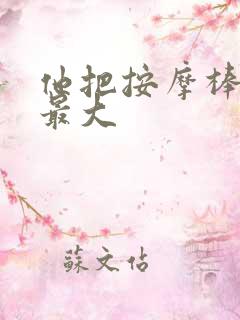 他把按摩棒开到最大