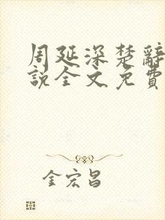 周延深楚辞的小说全文免费阅读