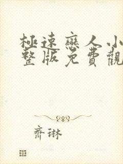 极速恋人小说完整版免费观看