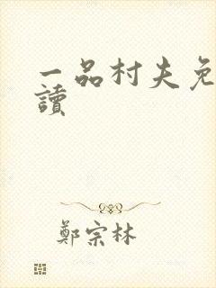 一品村夫免费阅读