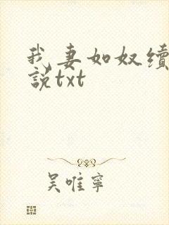 我妻如奴续写小说txt