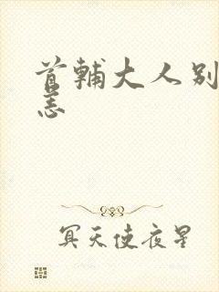 首辅大人别来无恙