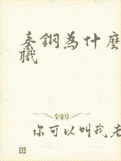 秦钢为什么被解职