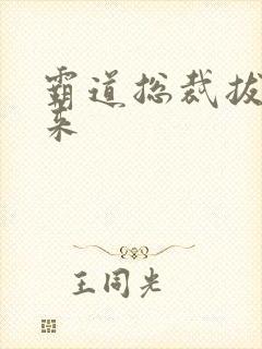 霸道总裁拔不出来