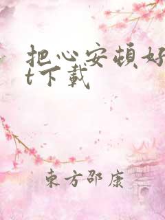 把心安顿好txt下载