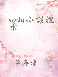 sodu小说搜索
