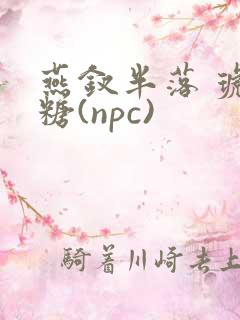 燕钗半落 琥珀糖(npc)