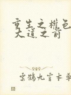 重生之权色巅峰 大道之前