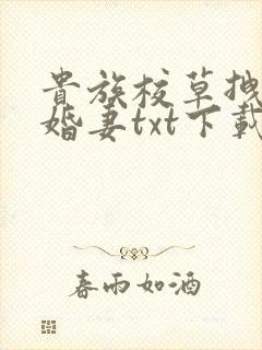 贵族校草拽拽未婚妻txt下载