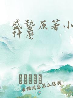 盛势原著小说叫什么