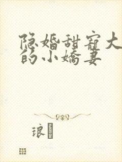 隐婚甜宠大财阀的小娇妻