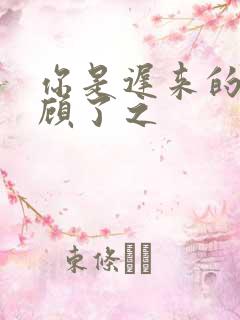 你是迟来的欢喜顾了之