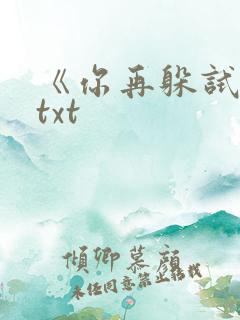 《你再躲试试》txt