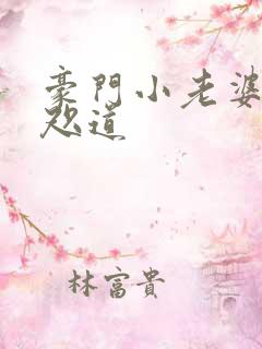 豪门小老婆 八咫道