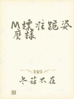 M标准跪姿是什么样