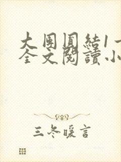 大团圆结1一6全文阅读小说