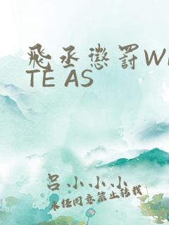 飞丞惩罚WRITE AS