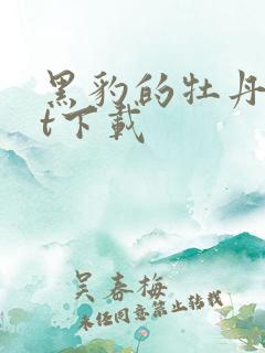 黑豹的牡丹txt下载