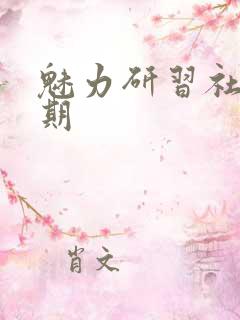 魅力研习社43期