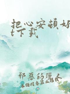 把心安顿好txt下载