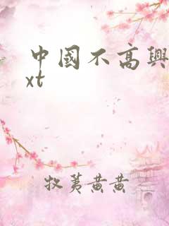 中国不高兴 txt