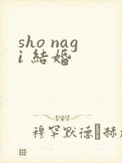 sho nagi 结婚