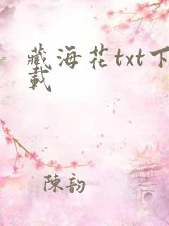 藏海花txt下载