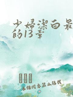 少妇洁白最刺激的13章