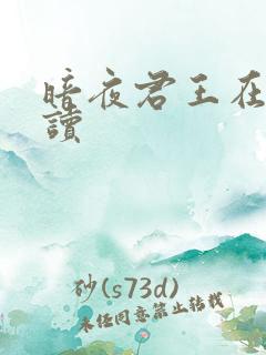 暗夜君王在线阅读