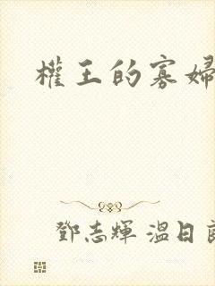 权王的寡妇糖妃