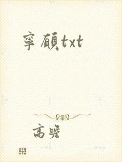 宁愿txt