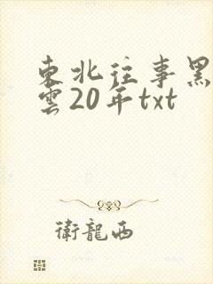 东北往事黑道风云20年txt