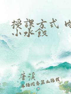 授课方式 肉馅小水饺