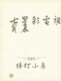 七星彩电视剧演员表