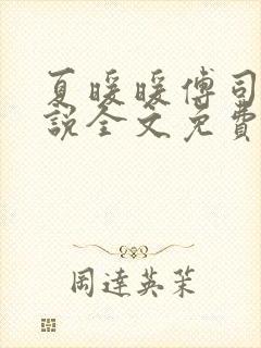 夏暖暖傅司寒小说全文免费阅读