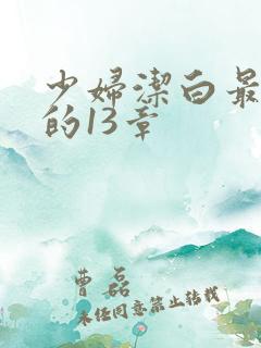 少妇洁白最刺激的13章
