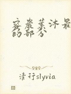 容岩叶沐最激烈的部分