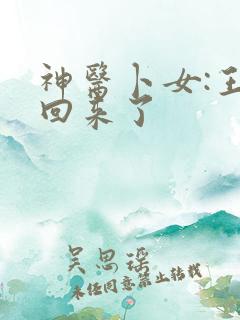 神医卜女:王妃回来了