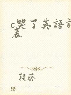 c哭了英语课代表