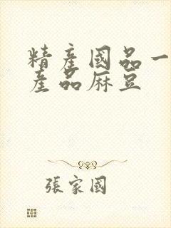 精产国品一二三产品麻豆