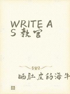 WRITE AS 教官