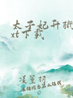 太子妃升职记txt下载