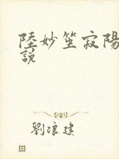 陆妙笙寂阳朔小说
