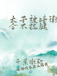 太子被暗卫c到合不拢腿