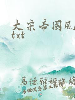 大宋帝国风云录txt