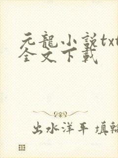 元龙小说txt全文下载