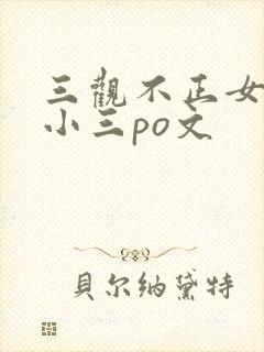 三观不正女主是小三po文