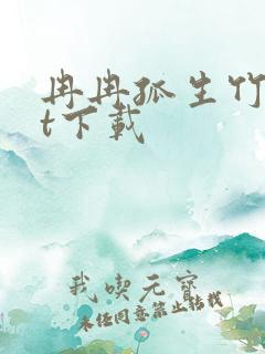 冉冉孤生竹txt下载